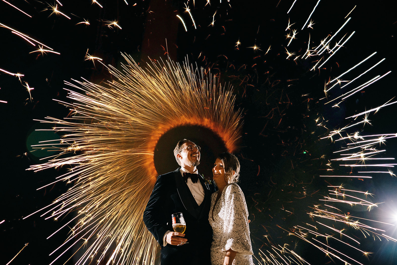 Stubton Hall wedding venue fireworks